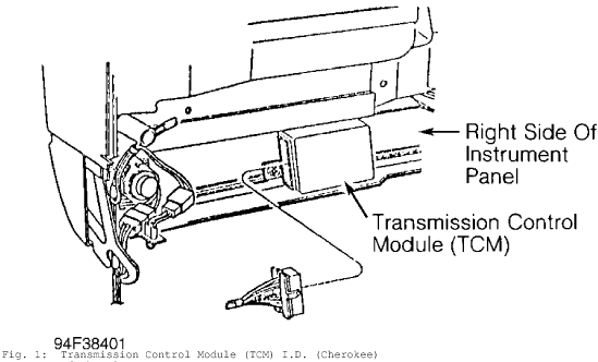 1999 Jeep cherokee transmission control module #4